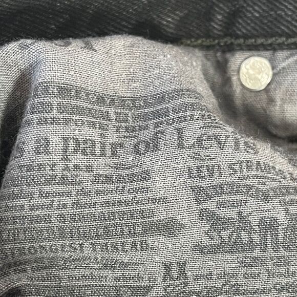 Levi's 501 Washed Black Denim High Waist Cutoff Shorts Sz 27 - Picture 7 of 8